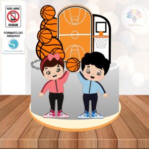 Arquivo Topo de Bolo Basquete #005 - STUDIO